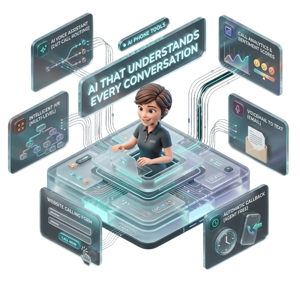 AI receptionist call summary and front-desk routing workflow
